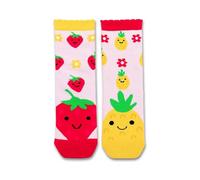 United Oddsocks Strawberry Odd Pairs Kids Socks - 1 Pair of Mismatched Fruit Socks - UK Size 9-12, EUR 27-30, US 9.5-13 - Colourful, Cotton Rich Gift for Kids - Sweet, Playful Sock Set