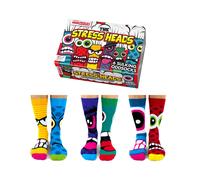 United Oddsocks The Stress Head Box 6 Mens Socks Odd Socks Dad Gift for Men 6-11