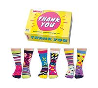 United Oddsocks Thank You Ladies Box of 6 Oddsocks - UK 4-8 EUR 37-42 US 6.5-10.5
