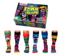 United Oddsocks The Funk Heads Box 6 Mens Socks Odd Socks Dad Gift for Men 6-11