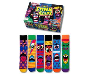 United Oddsocks The Funk Heads Gift Box - 6 Colourful Funky Odd Socks