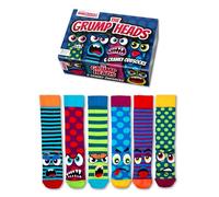 United Oddsocks The Grump Heads Gift Box, 6 Cranky Mix & Match Odd Dad Socks for Men, UK 6-11, EUR 39-46, US 7-12, Colourful Monster-Themed Novelty Socks, Fun Gift for Birthdays, Father's Day & More