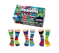 United Oddsocks The Mashers Six Monster Faced Odd Socks - Pack of 6