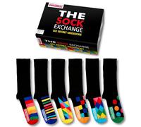 United Oddsocks The Sock Exchange Men's Odd Socks Gift Box - 6 Black Socks