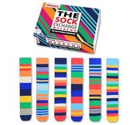 United Oddsocks The Sock Exchange Weekend Gift Box, 6 Colourful Striped Mix