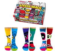 United Oddsocks the Stress Heads Gift Box - 6 Sulking Odd Socks for Men - UK 6-1