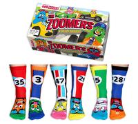 United Oddsocks "The Zoomers" Kids Set Of 6 Odd Socks - Size UK 12-5.5