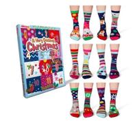 United Oddsocks Women's 12 Days of Christmas Sock Novelty Advent Calendar Gift