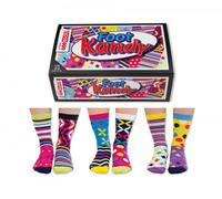 United Oddsocks United Odd Socks Foot Kandy Set Of 6 Womens Oddsocks Knee Socks Multicolour Uk 4 8 Eur 37 42