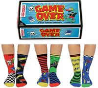 United Oddsocks United Odd Socks Game Over Gaming Childrens Odd Socks Gift Box 6 Funky Designs Size Uk 12 6