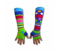 United Oddsocks Women's Novelty Odd Arm Warmers Spots & Stripes - Green United Oddsocks Multicolor One Size