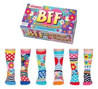 United Oddsocks Women's Odd Socks Novelty Mismatched 3 Odd Pairs Best Foot Forward | Size: 12.5-5.5 United Oddsocks Multicolor 12.5-5.5