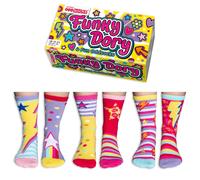 United Oddsocks Women's Odd Socks Novelty Mismatched 3 Odd Pairs Funky | Size: 12.5-5.5 United Oddsocks Multicolor 12.5-5.5