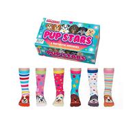 United Oddsocks Women's Odd Socks Novelty Mismatched 3 Odd Pairs Pup Stars Dogs | Size: 12.5-5.5 United Oddsocks Multicolor 12.5-5.5