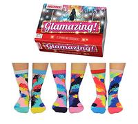 United Oddsocks Womens Oddsocks- Zing - Glamazing Sparkling Oddsocks - UK 4-8, EUR 37-42, US 6.5-10.5 - Pack of 6 Odd Socks