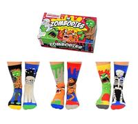 UNITED ODDSOCKS 6 Pack Boys Zombie Novelty Odd Socks in Gift Box