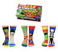 United Oddsocks Zombodies Kids Size UK 12-5.5 Set Of 6 Odd Socks