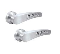 United Pacific 24039 CNC Milled Billet Aluminum Door Handles, Universal Fitment, Fits Most Ford/Chevy/Mopar Handle Shafts, Brushed Finish - Pack of 2