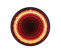 United Pacific 36652B 24 LED 4" Round Mirage Light (Stop, Turn & Tail) - Red LED/Red Lens (Bulk)
