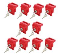 United Pacific 90625P10 Heavy-Duty Plastic Glad Hand Lock, Individually Keyed, Over-Molded Lock Cylinder, Trailer Lockout Device - Pack of 10