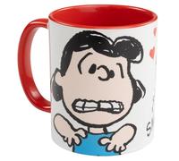 United Labels The Peanuts Snoopy Mug - Smak Lucy Coffee Ceramic Mug 320 ml Red/White
