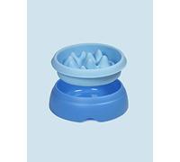 United Pets K2 2 in 1 Design Dog Bowl: Normal Anti Swallow Bowl and Bowl, Light Blue, 2000 ml Capacity, Slow Eating Bowl, One Size