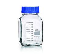 United Scientific Supplies BSWM5000, Borosilicate Glass Wide Mouth Square Media/Storage Bottle, 5000mL Capcity