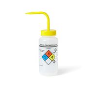 United Scientific™ UniSafe™ Wide Mouth LDPE Vented Wash Bottle, Dichloromethane, 500mL (16oz), 4-Color, Pack of 6