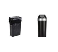 United Solutions Highboy Waste Container with Swing Lid, 23 Gallon & Umbra Venti 16.5-Gallon(11-20 Gallons) Swing Top Kitchen Trash Can - Large, 35-inch Tall Garbage Can