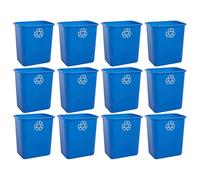 United Solutions Recycling Wastebasket 7 Gal 12PK, Blue, 7-Gal