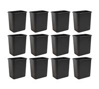 United Solutions WB0325 7 Gallon/28 Quart Efficient Trash Pack of 12 | Fits Under Desk | Small, Narrow Spaces in Commercial, Kitchen, Home Office, Dorm | Easy to Clean, 12 Pack - Wastebasket, 12 Count