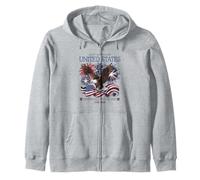 United States 250th Anniversary Eagle Fireworks Pride Zip Hoodie