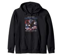 United States 250th Anniversary Eagle Fireworks Pride Zip Hoodie