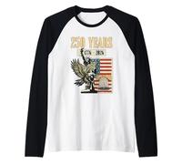 United States 250th Anniversary Eagle Liberty Bell Raglan Baseball Tee