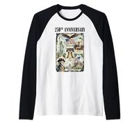 United States 250th Anniversary Historical Symbols Art 1776 Raglan Baseball Tee