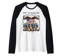 United States 250th Anniversary Revolutionary War 1776 2026 Raglan Baseball Tee