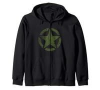 UNITED STATES AIR FORCE DISTRESSED MILITARY STAR Zip Hoodie