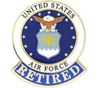 United States Air Force USAF Retired 1" Lapel Pin