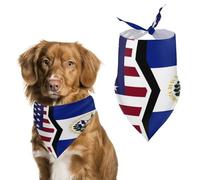 United States And El Salvador Flag Dog Bandanas,Adjustable Neck Pet Scarf for Small to Large Pets,Stylish And Comfortable Accessories for Dogs & Cats
