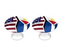 United States and French Saint Martin Flag Drawer Knobs Cabinet Handle Drawer Pulls