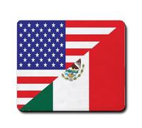 United States and Mexico Friendship Flag Mouse Pad Mouse Mat Desk Accessories 9.4"x7.9" Color:United States and Mexico
