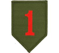 United States Army 1st Infantry Division, Full Color, Embroidered Patch with Iron-On Adhesive