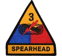 United States Army 3rd Armor Division Embroidered Patch, Full Color, with Iron-On Adhesive