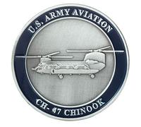 United States Army Aviation CH-47 Chinook Helicopter Challenge Coin