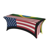 United States Brazil Print Professional stylish Rectangular Table Cover Clean Tablecloth Easy Installation
