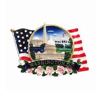 United States Capitol Washington Monument Washington Monument Washington D.C. America USA Fridge Magnet 3D Resin Handmade Craft Tourist Travel City Souvenir Collection Letter Refrigerator Sticker