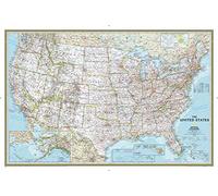 United States Classic Map [Poster Size and Tubed] - Reference Maps: Wall Maps U.S. (National Geographic Reference Map)
