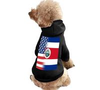 United States Costa Costarican Flag Cute Dog And Cat Clothes Pet Hoodie Sweatshirt Pullover Sweater Coat