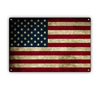 United States Country Flag USA Vintage Look Decor Novelty Tin Metal Sign 12"x8"