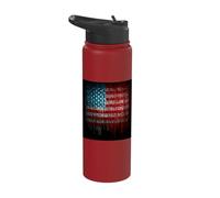 United States Cybernetics Hacker Aesthetics Stainless Steel Insulated Water Bottle